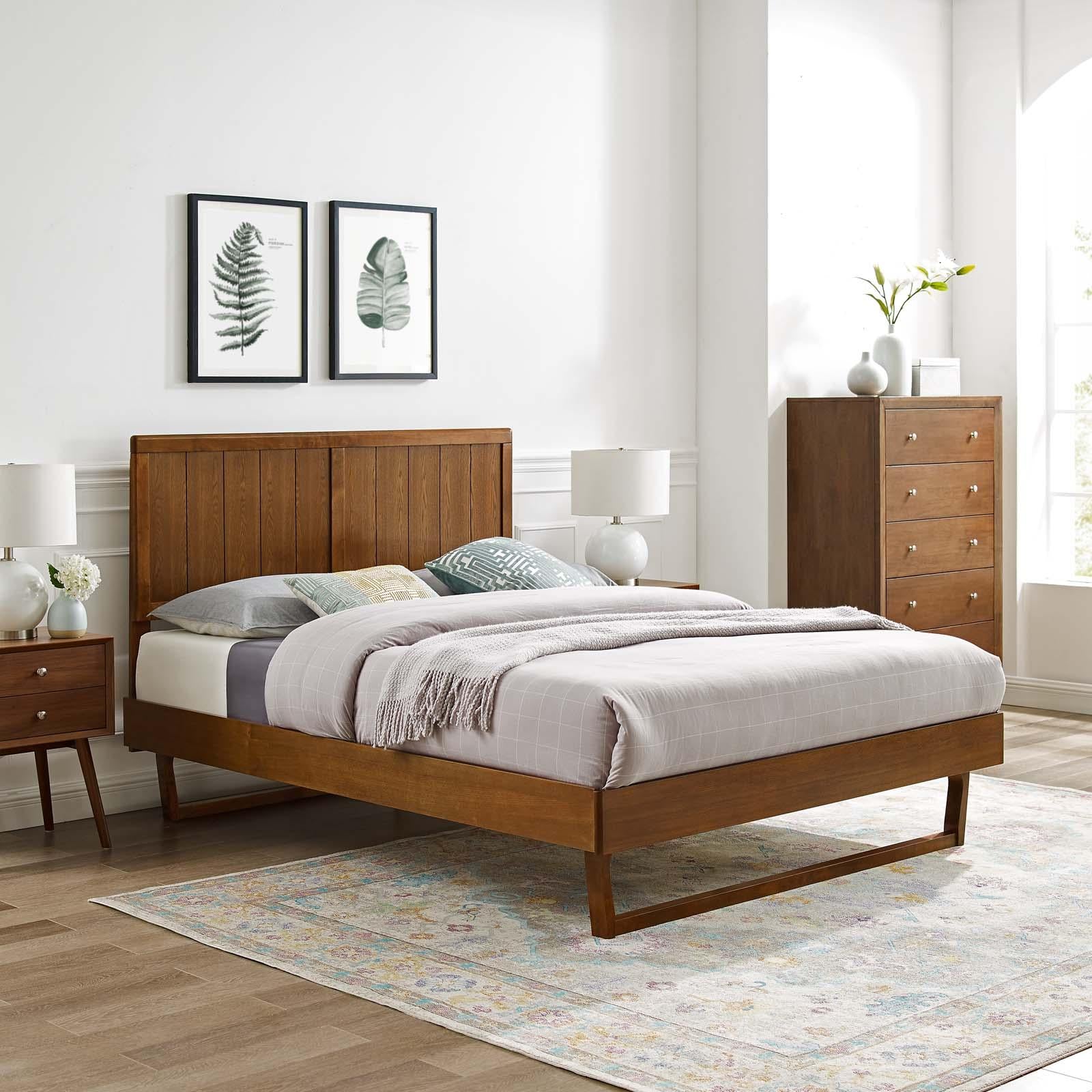 Modway Furniture Modern Alana Full Wood Platform Bed With Angular Frame - MOD-6616