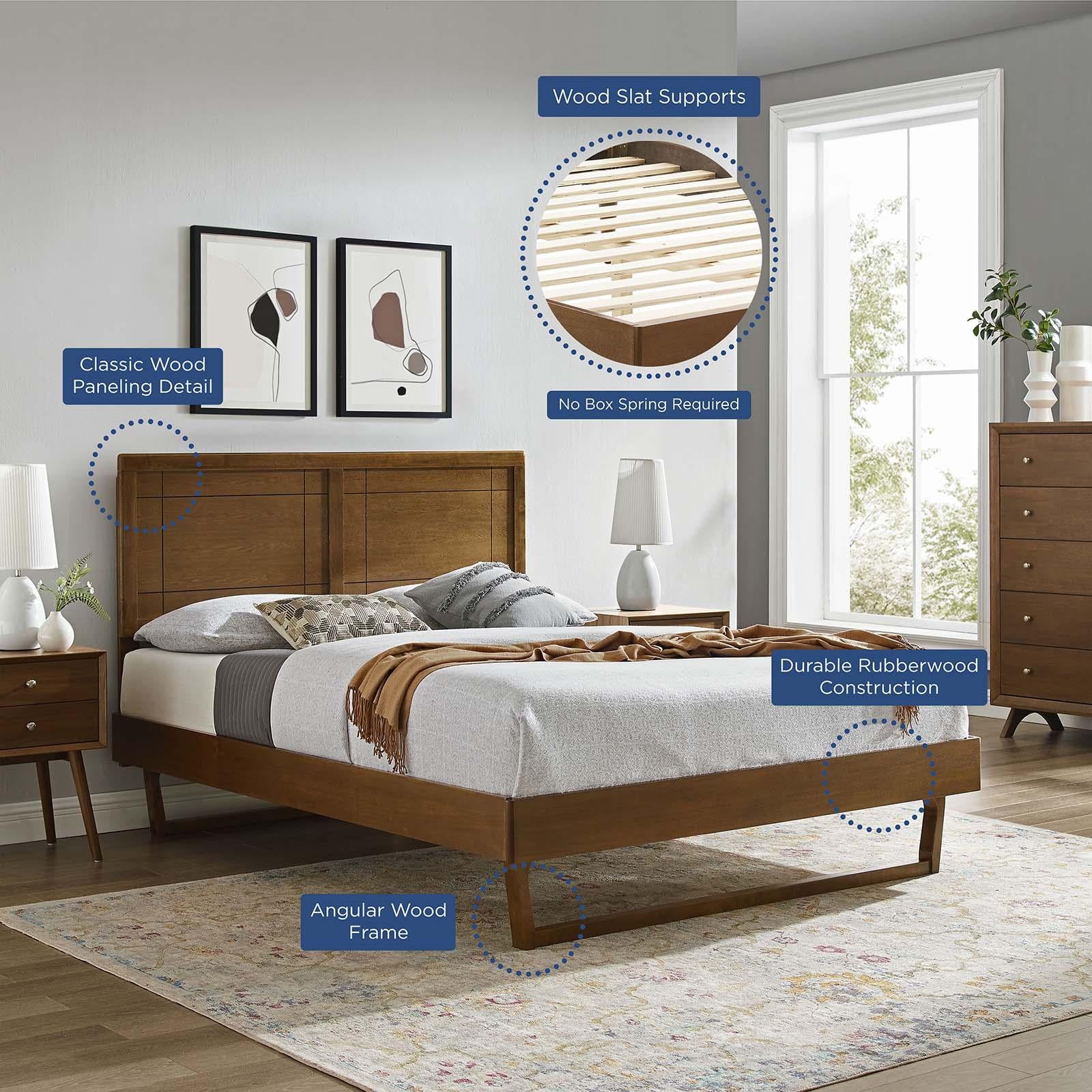 Modway Furniture Modern Marlee Twin Wood Platform Bed With Angular Frame - MOD-6627