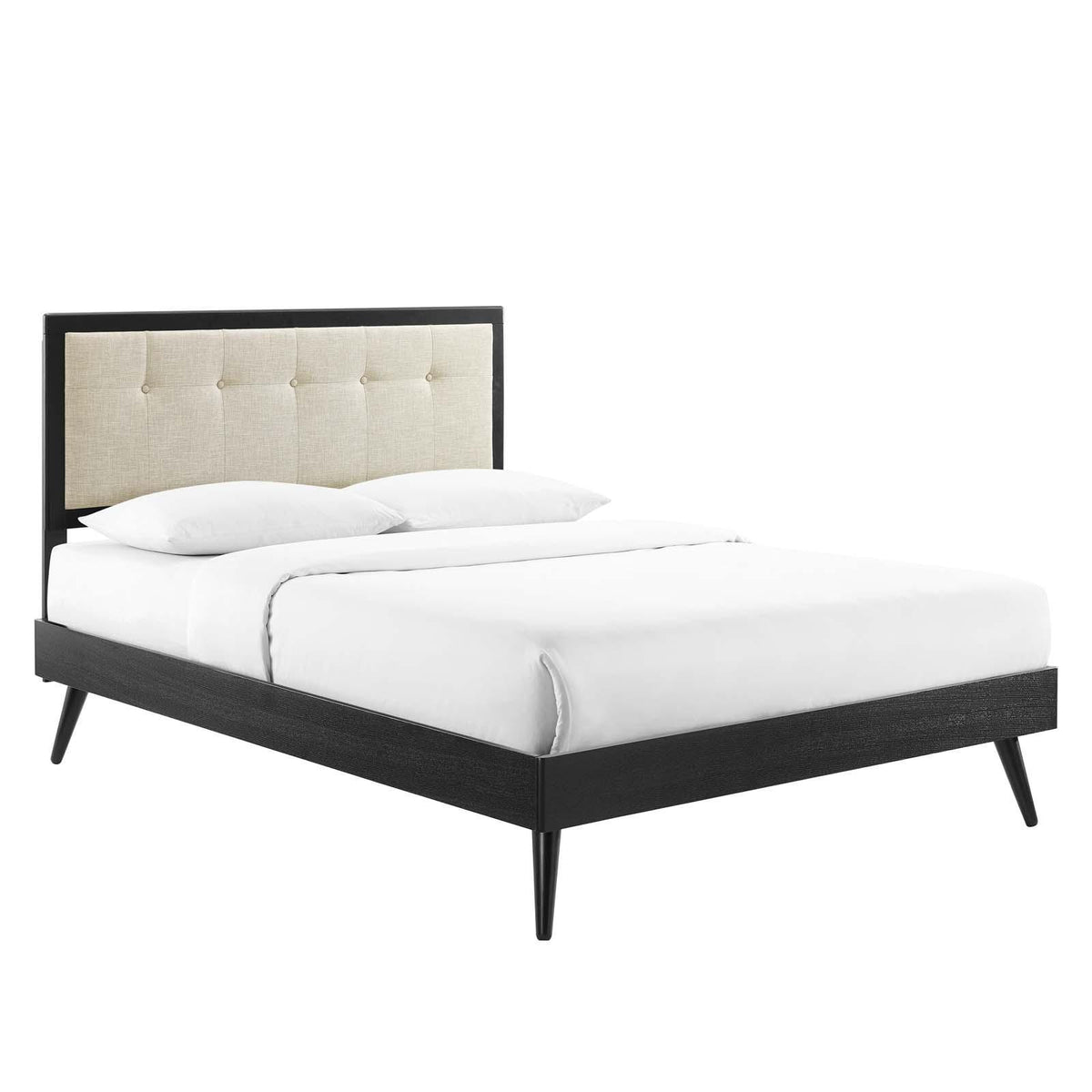 Modway Furniture Modern Willow Twin Wood Platform Bed With Splayed Legs - MOD-6639