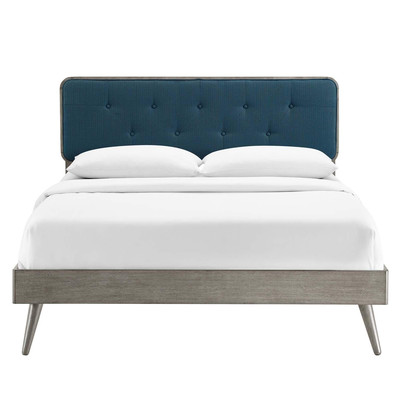 Modway Furniture Modern Bridgette Full Wood Platform Bed With Splayed Legs - MOD-6646