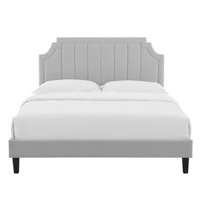Modway Furniture Modern Sienna Performance Velvet Queen Platform Bed - MOD-6714