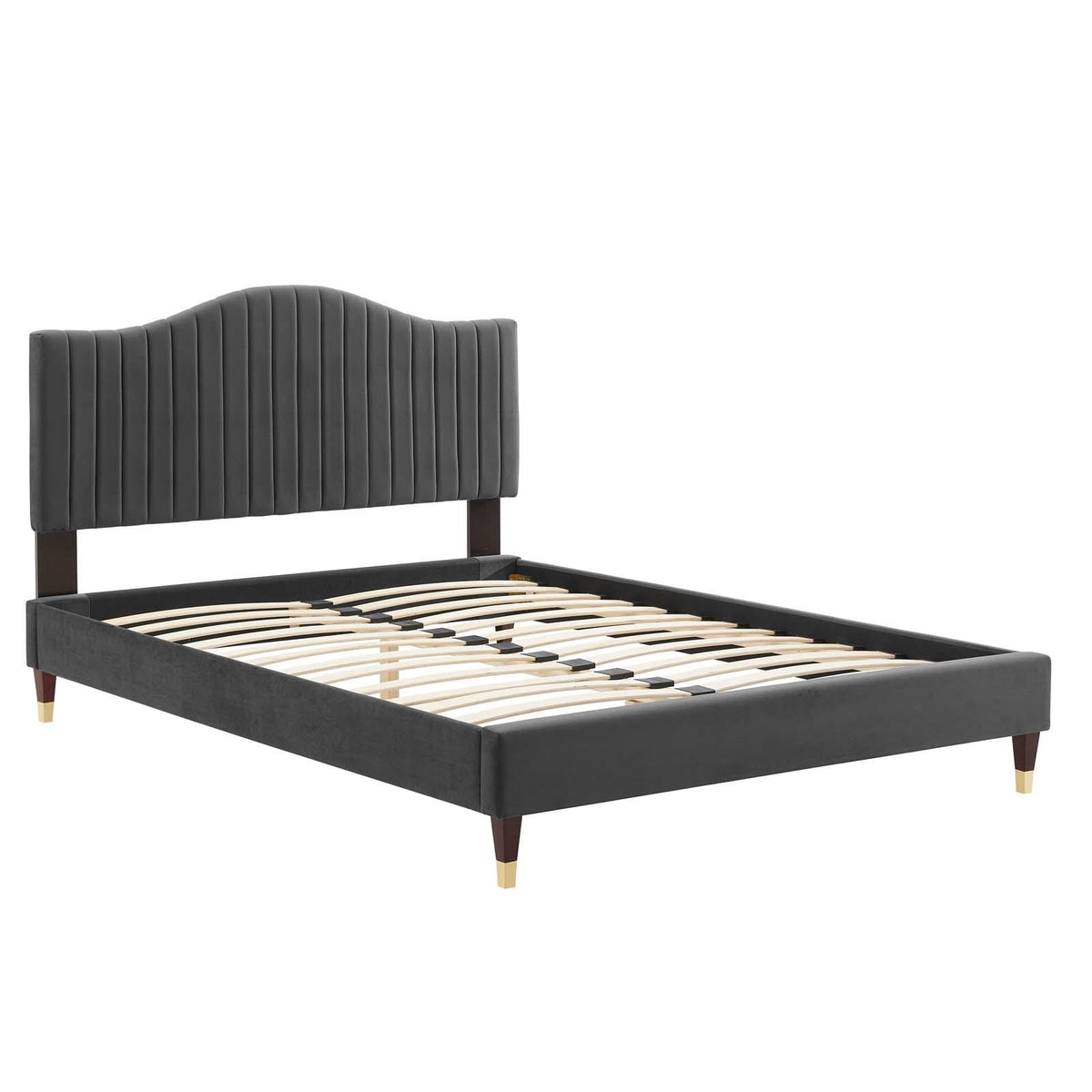 Modway Furniture Modern Juniper Channel Tufted Performance Velvet Twin Platform Bed - MOD-6743