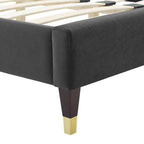 Modway Furniture Modern Juniper Channel Tufted Performance Velvet King Platform Bed - MOD-6749