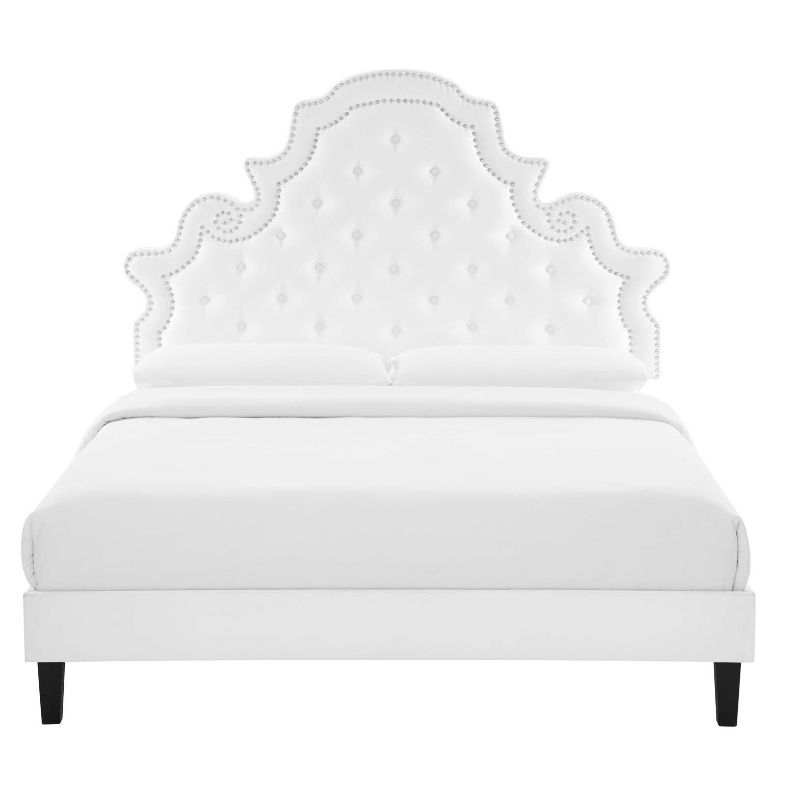 Modway Furniture Modern Gwyneth Tufted Performance Velvet Queen Platform Bed - MOD-6753