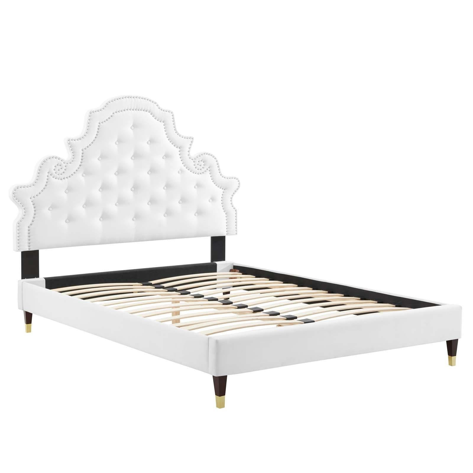 Modway Furniture Modern Gwyneth Tufted Performance Velvet Twin Platform Bed - MOD-6755