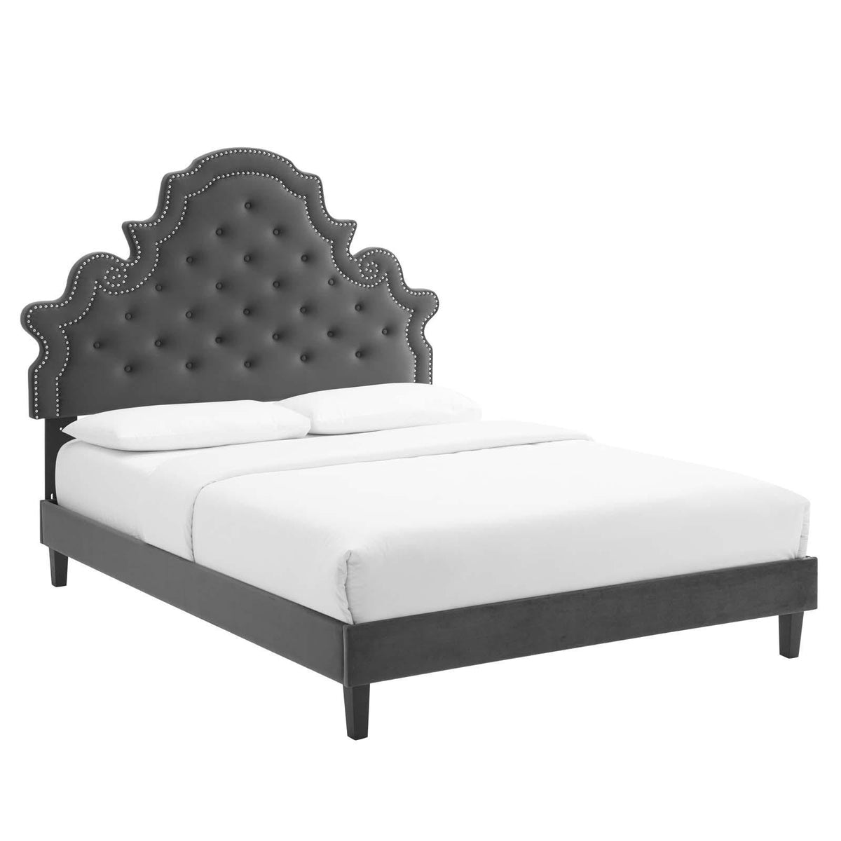 Modway Furniture Modern Gwyneth Tufted Performance Velvet Twin Platform Bed - MOD-6756