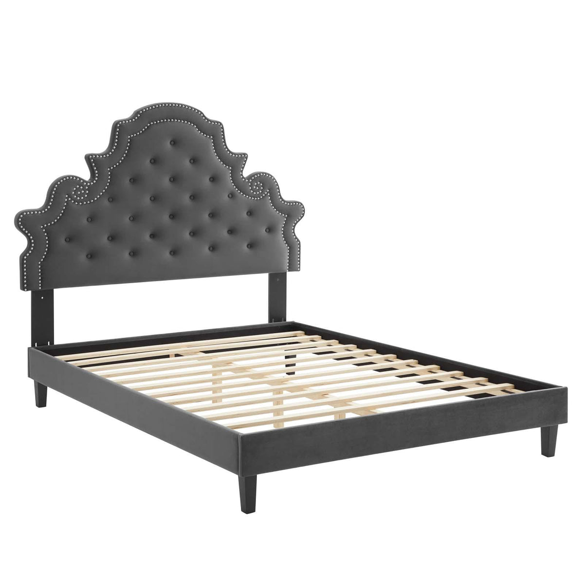 Modway Furniture Modern Gwyneth Tufted Performance Velvet Twin Platform Bed - MOD-6756
