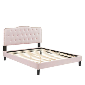 Modway Furniture Modern Amber Performance Velvet Queen Platform Bed - MOD-6777