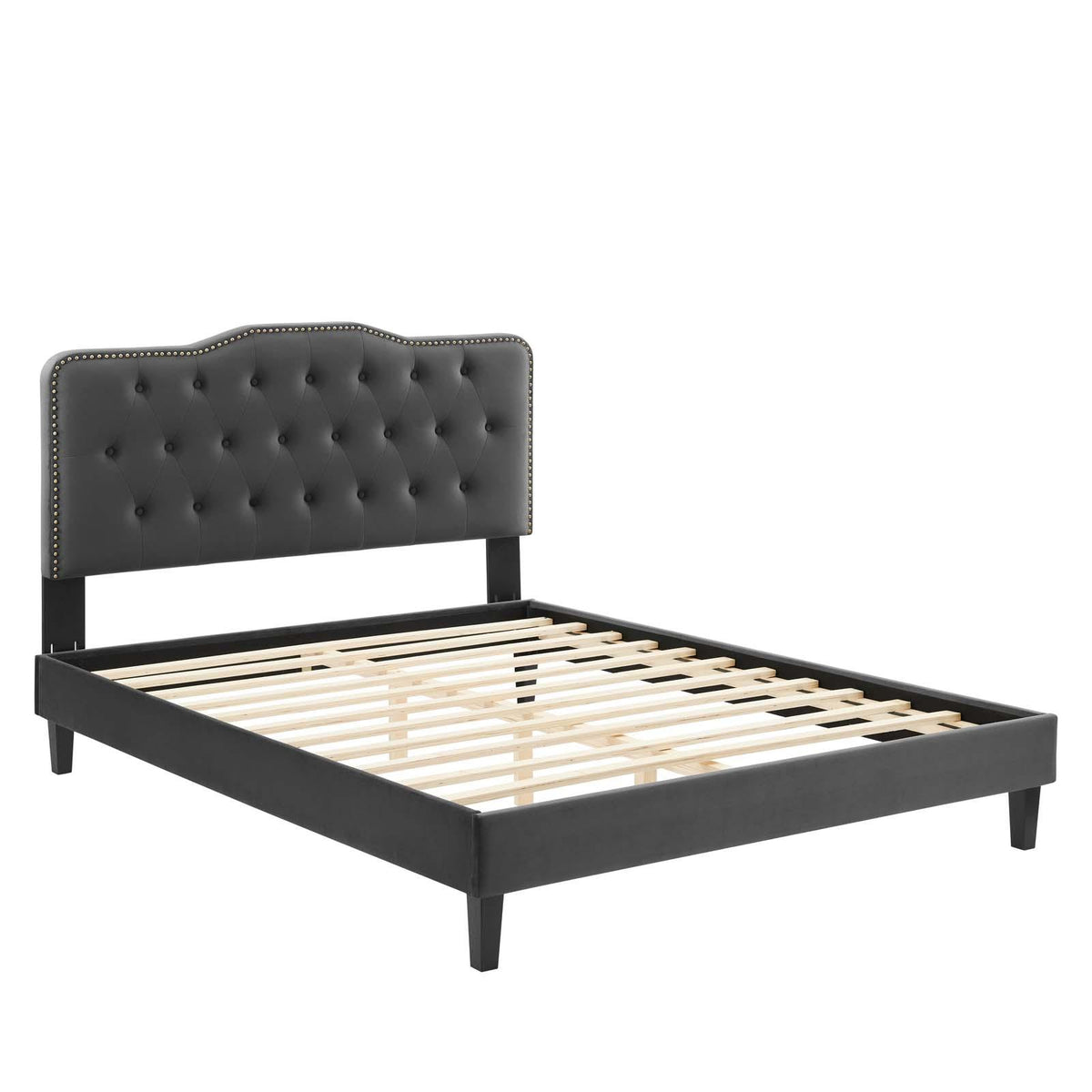 Modway Furniture Modern Amber Tufted Performance Velvet King Platform Bed - MOD-6786
