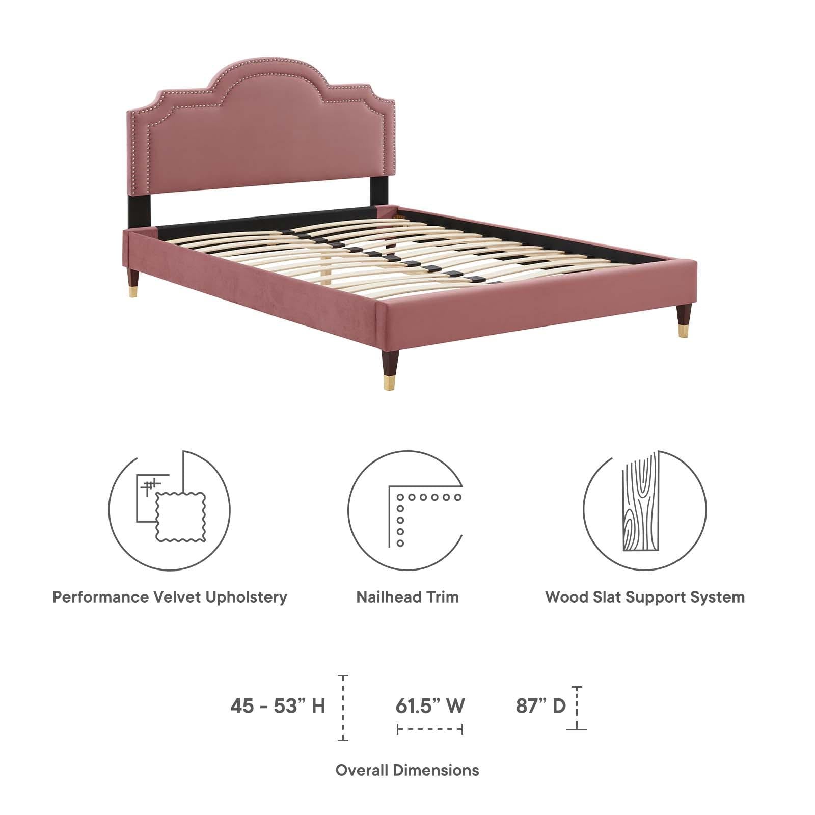 Modway Furniture Modern Aviana Performance Velvet Twin Bed - MOD-6794