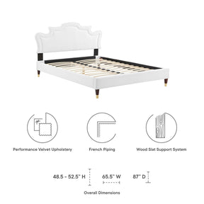 Modway Furniture Modern Neena Performance Velvet Twin Bed - MOD-6795