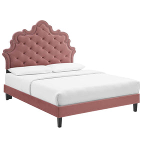 Modway Furniture Modern Sasha Button-Tufted Performance Velvet Full Bed - MOD-6812