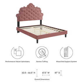 Modway Furniture Modern Sasha Button-Tufted Performance Velvet Full Bed - MOD-6812