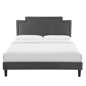 Modway Furniture Modern Liva Performance Velvet Full Bed - MOD-6816