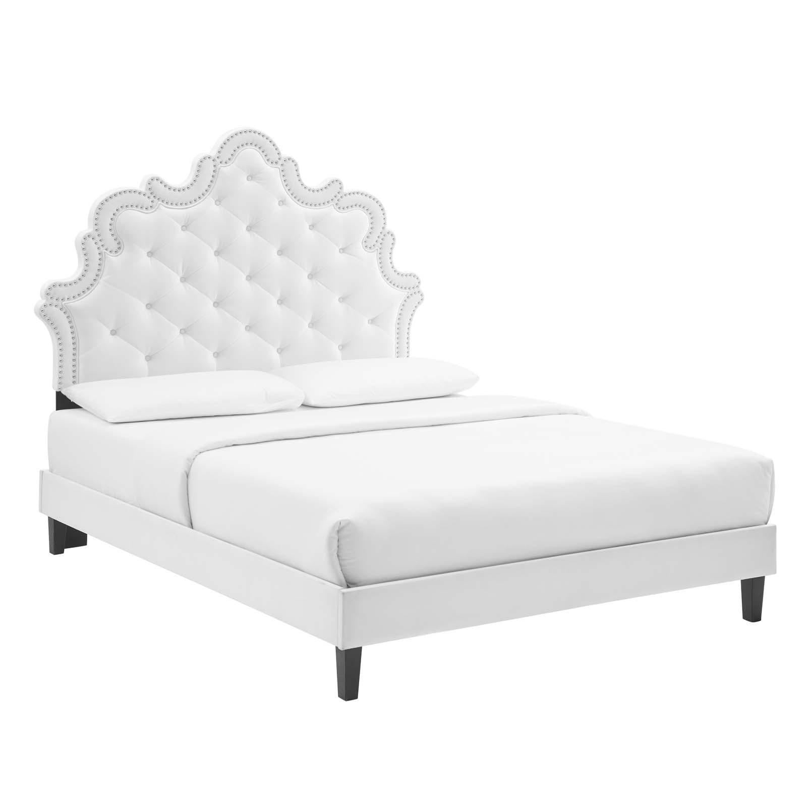 Modway Furniture Modern Sasha Button-Tufted Performance Velvet Queen Bed - MOD-6827