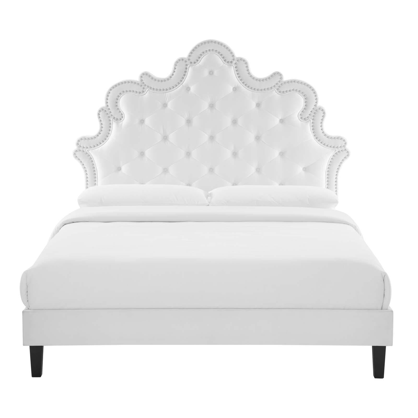 Modway Furniture Modern Sasha Button-Tufted Performance Velvet Queen Bed - MOD-6827