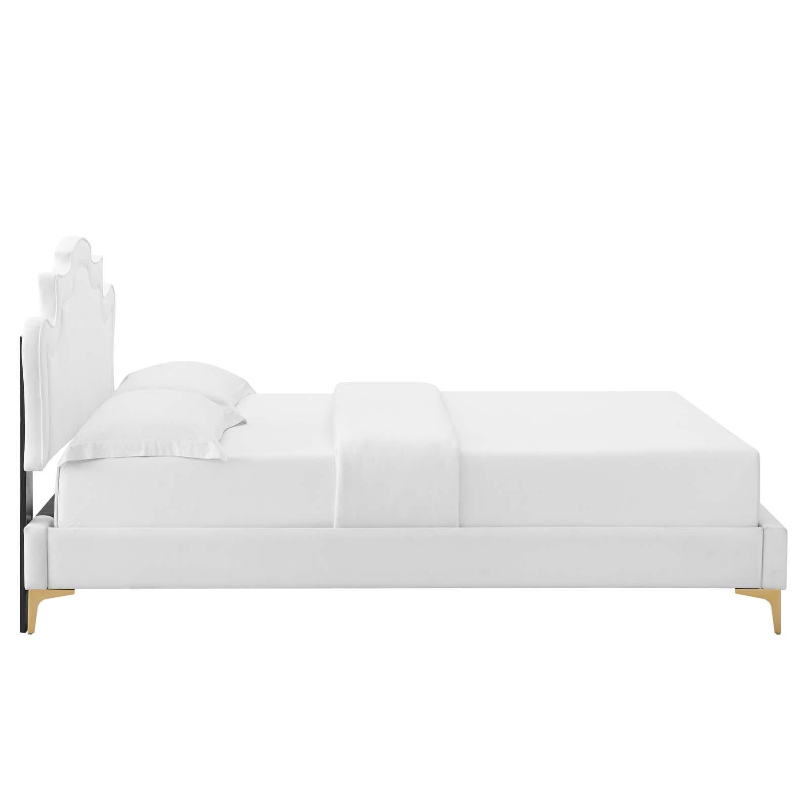 Modway Furniture Modern Neena Performance Velvet King Bed - MOD-6835