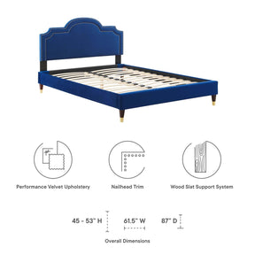 Modway Furniture Modern Aviana Performance Velvet King Bed - MOD-6839
