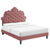 Modway Furniture Modern Sasha Button-Tufted Performance Velvet King Bed - MOD-6842