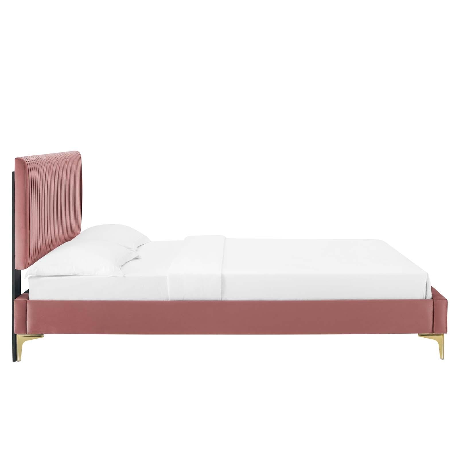 Modway Furniture Modern Peyton Performance Velvet Twin Platform Bed - MOD-6865