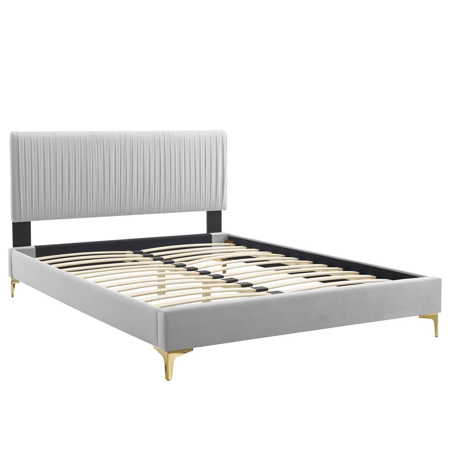 Modway Furniture Modern Peyton Performance Velvet Twin Platform Bed - MOD-6865