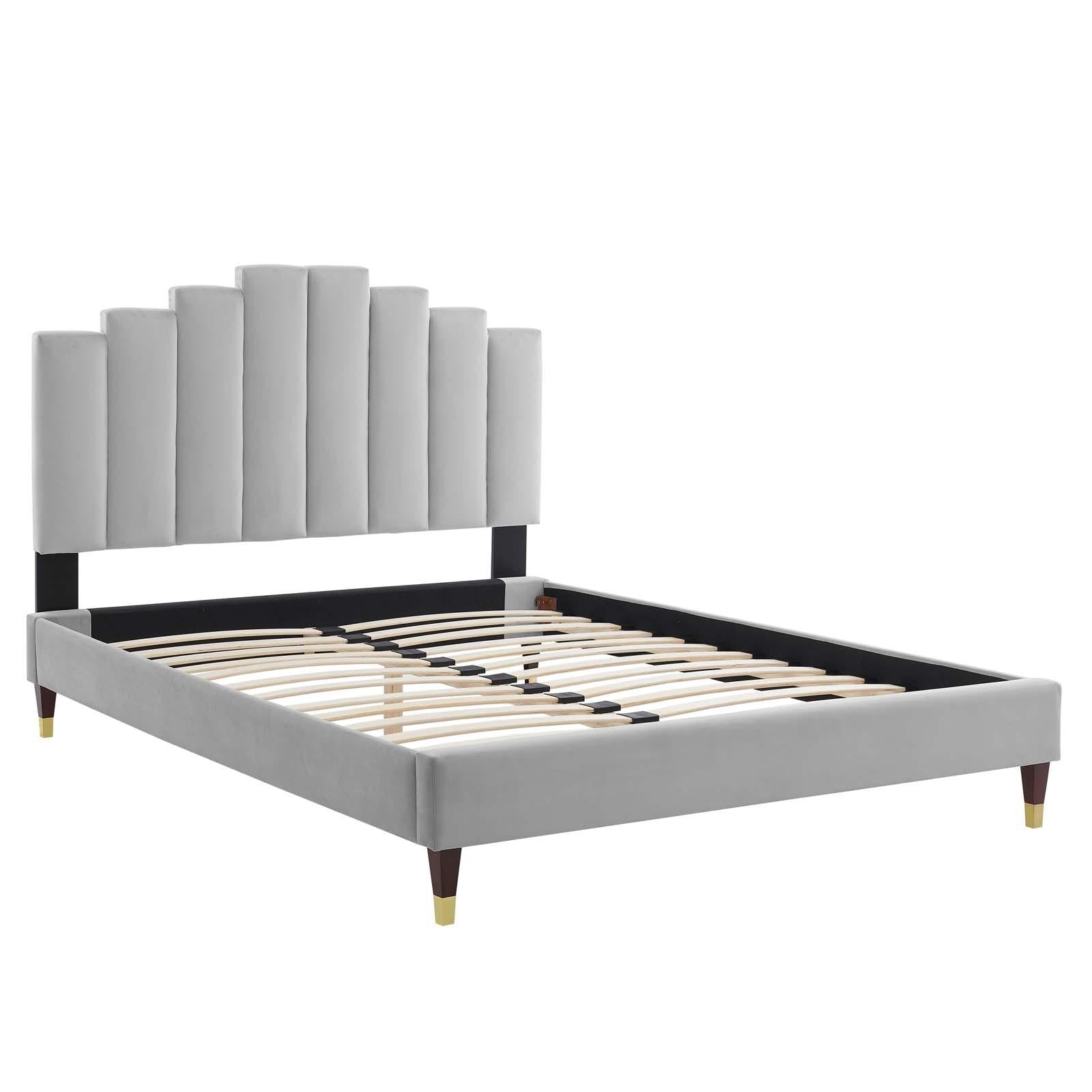 Modway Furniture Modern Elise Twin Performance Velvet Platform Bed - MOD-6873