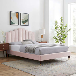 Modway Furniture Modern Elise Twin Performance Velvet Platform Bed - MOD-6873