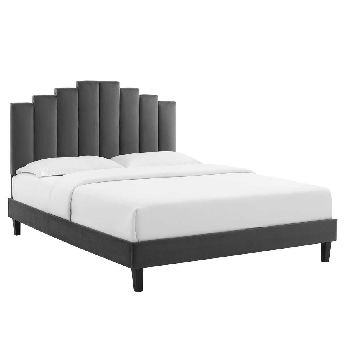 Modway Furniture Modern Elise Twin Performance Velvet Platform Bed - MOD-6876