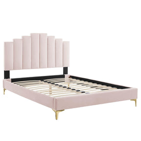 Modway Furniture Modern Elise Twin Performance Velvet Platform Bed - MOD-6879