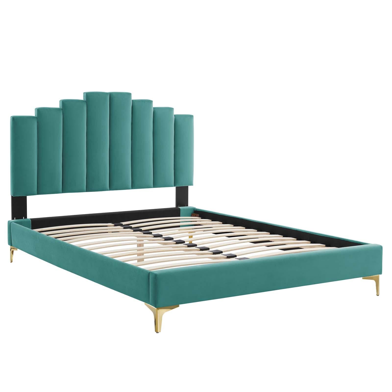 Modway Furniture Modern Elise Twin Performance Velvet Platform Bed - MOD-6879