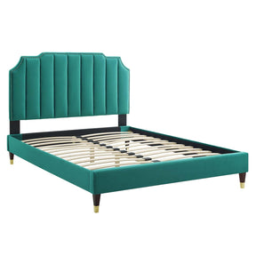 Modway Furniture Modern Colette Twin Performance Velvet Platform Bed - MOD-6883