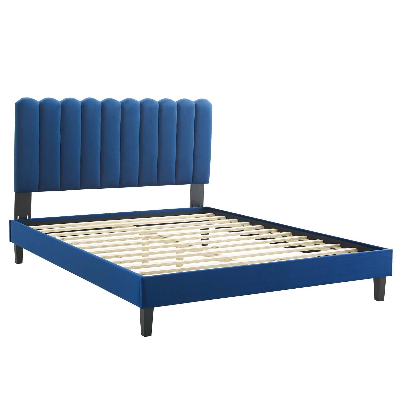 Modway Furniture Modern Reagan Twin Performance Velvet Platform Bed - MOD-6887