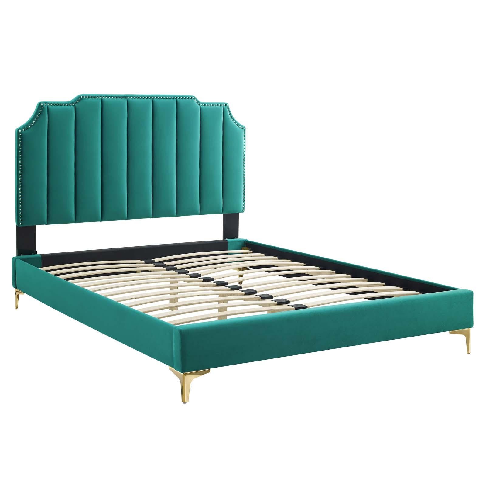 Modway Furniture Modern Colette King Performance Velvet Platform Bed - MOD-6894