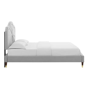 Modway Furniture Modern Portia Performance Velvet Twin Platform Bed - MOD-6904
