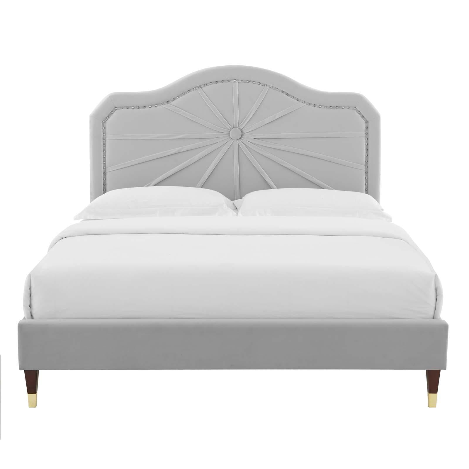 Modway Furniture Modern Portia Performance Velvet Full Platform Bed - MOD-6910