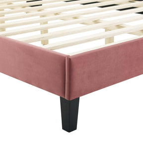 Modway Furniture Modern Portia Performance Velvet King Platform Bed - MOD-6917