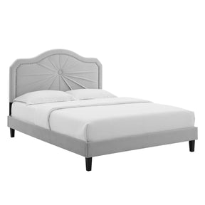 Modway Furniture Modern Portia Performance Velvet King Platform Bed - MOD-6917