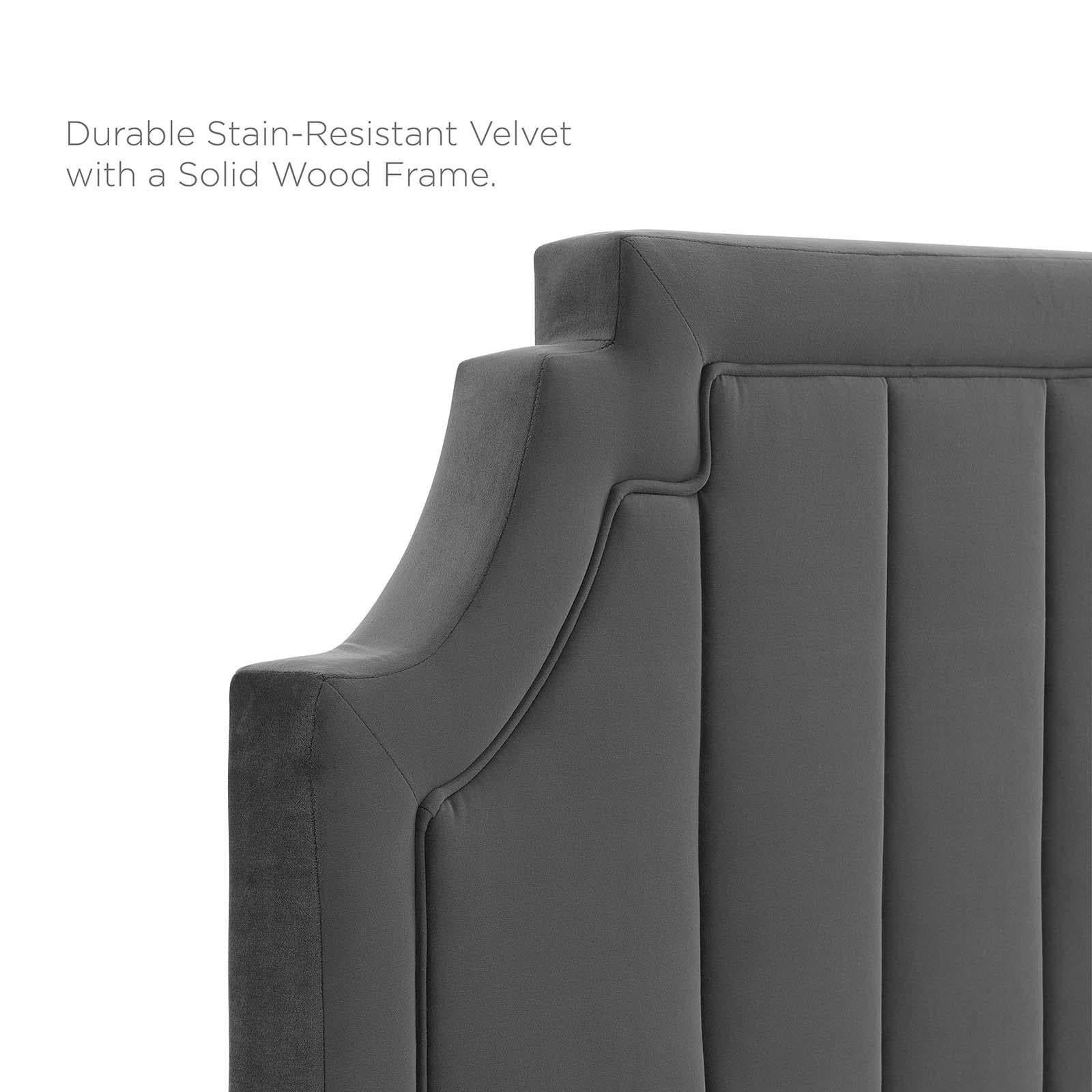 Modway Furniture Modern Sienna Performance Velvet King Platform Bed - MOD-6919