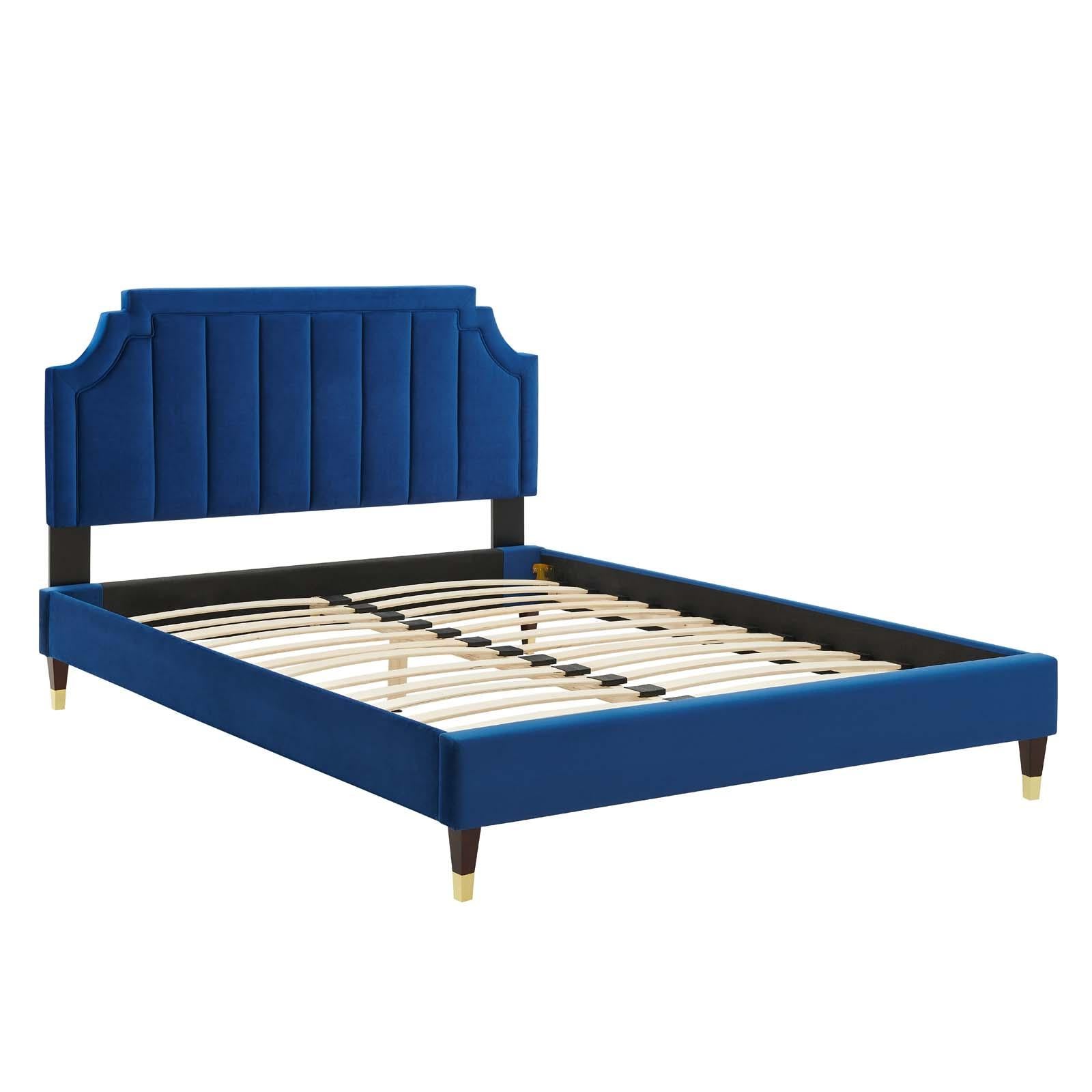 Modway Furniture Modern Sienna Performance Velvet King Platform Bed - MOD-6919