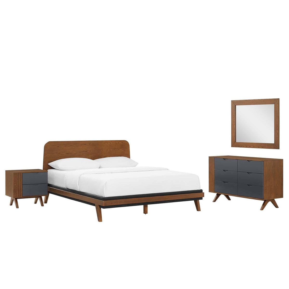 Modway Furniture Modern Dylan 4 Piece Bedroom Set - MOD-6956