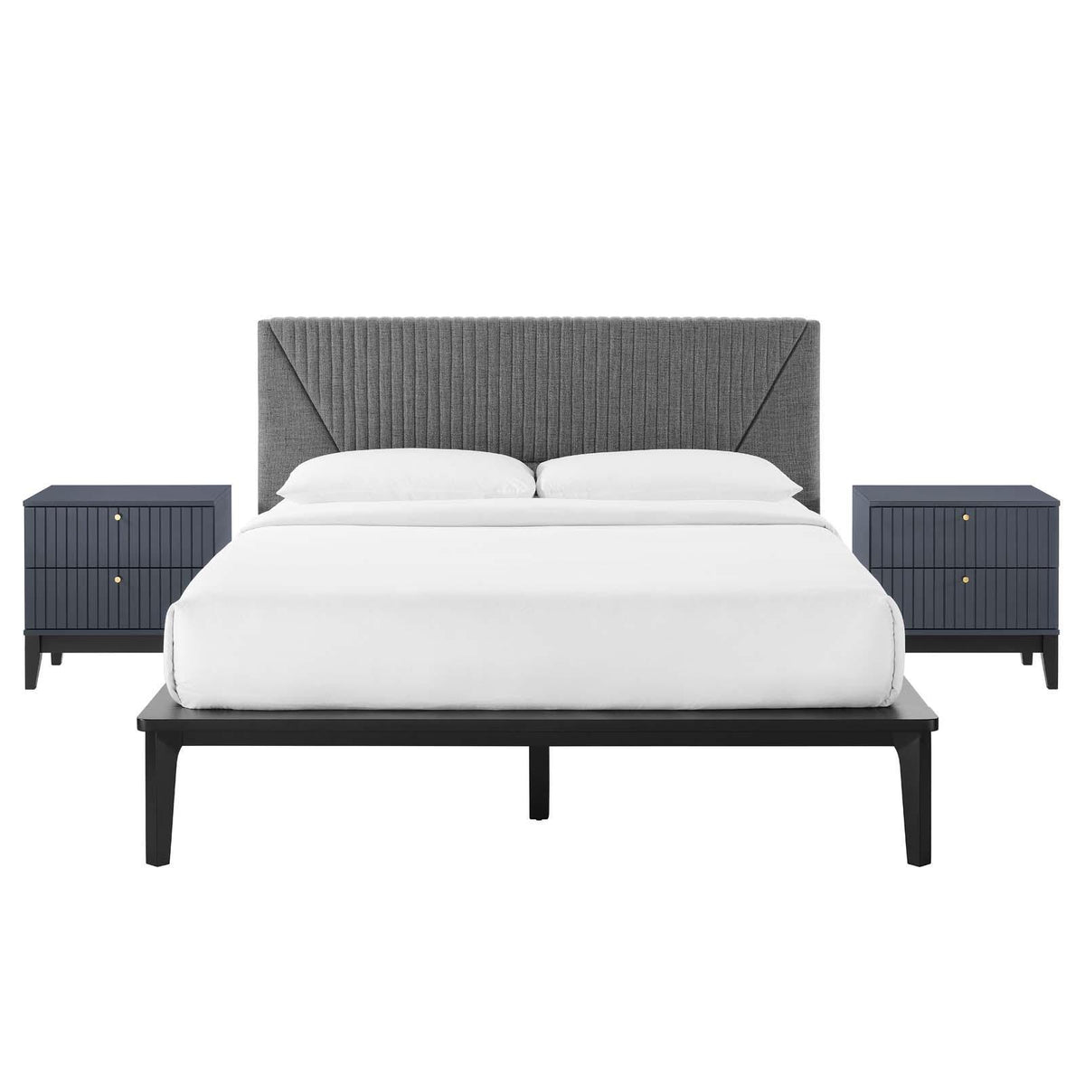 Modway Furniture Modern Dakota 3 Piece Upholstered Bedroom Set - MOD-6961