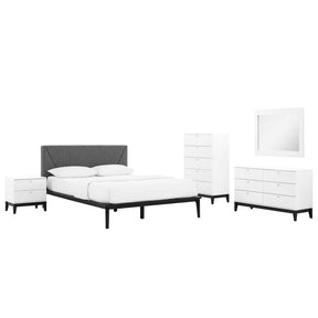 Modway Furniture Modern Dakota 5 Piece Upholstered Bedroom Set - MOD-7036