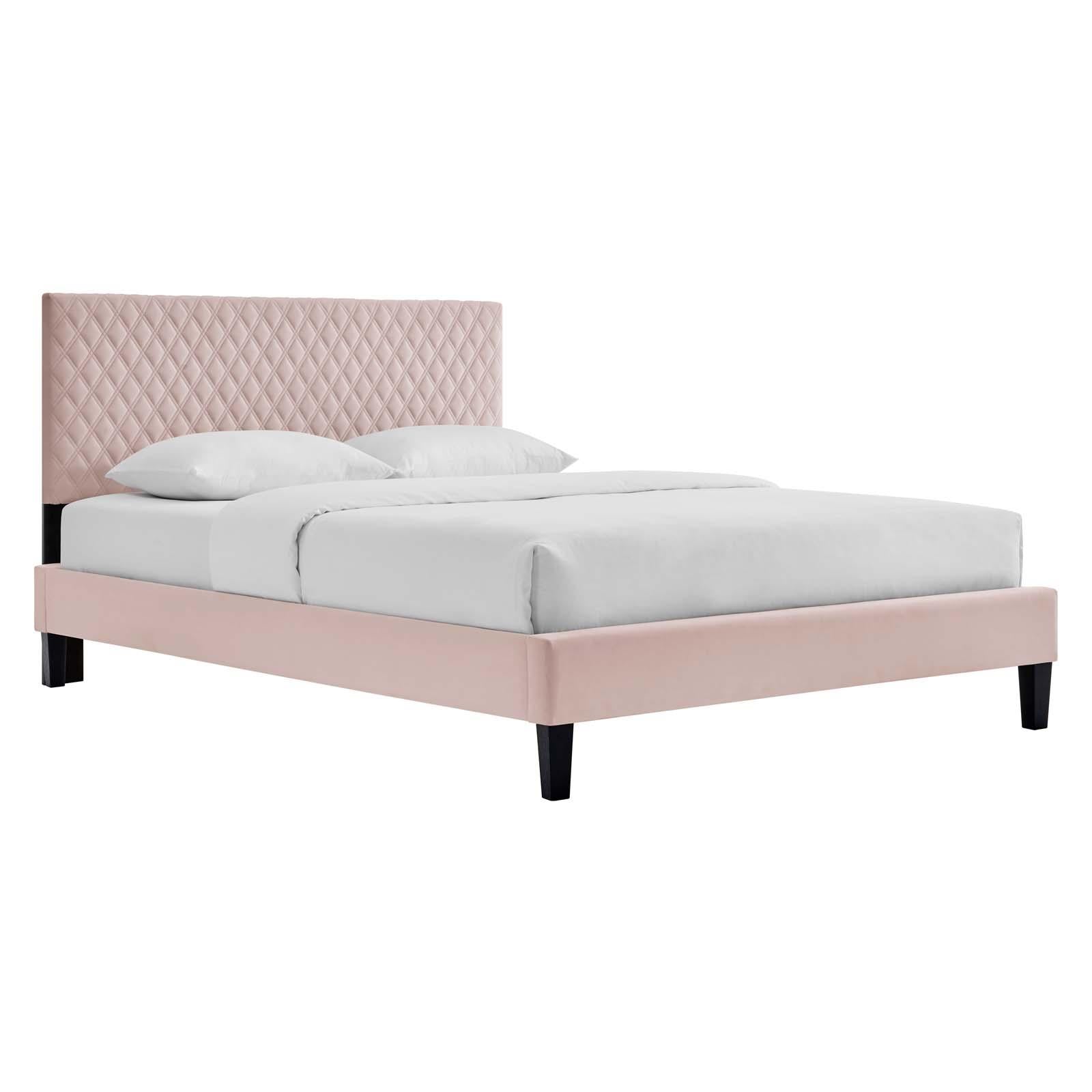 Modway Furniture Modern Garcelle Performance Velvet Twin Platform Bed - MOD-7044