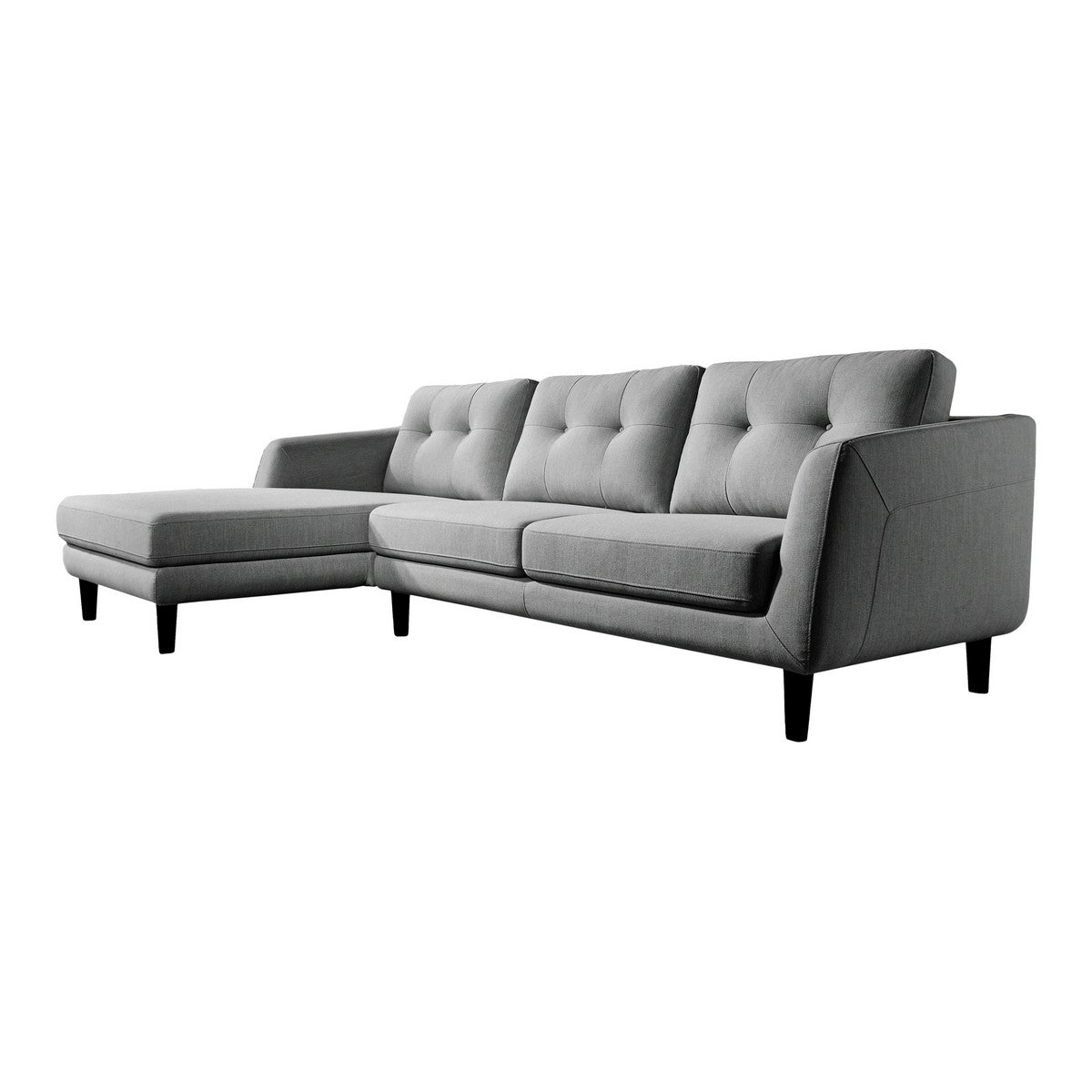Moe's Home Collection Corey Sectional Dark Grey Left - MT-1002-25-L - Moe's Home Collection - sofa sectionals - Minimal And Modern - 1