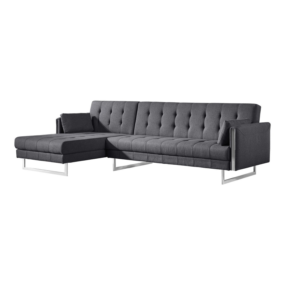 Moe's Home Collection Palomino Sofa Bed Left Dark Grey - MT-1003-15-L - Moe's Home Collection - Sofa Beds - Minimal And Modern - 1