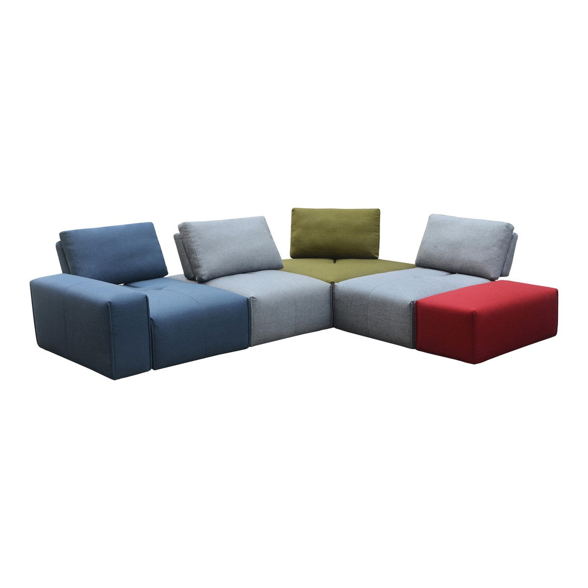Moe's Home Collection Nathaniel Modular Sectional Multicolor - MT-1011-37