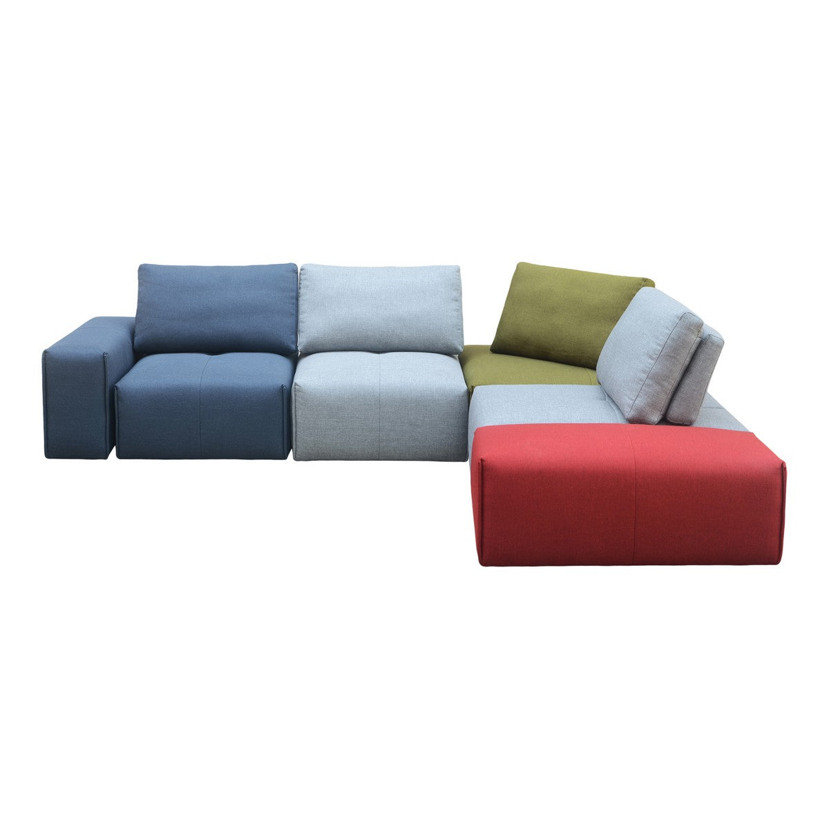 Moe's Home Collection Nathaniel Modular Sectional Multicolor - MT-1011-37 - Moe's Home Collection - Extras - Minimal And Modern - 1