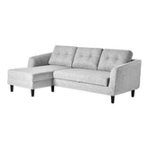 Moe's Home Collection Belagio Sofa Bed With Chaise Light Grey Left - MT-1019-29-L - Moe's Home Collection - Sofa Beds - Minimal And Modern - 1