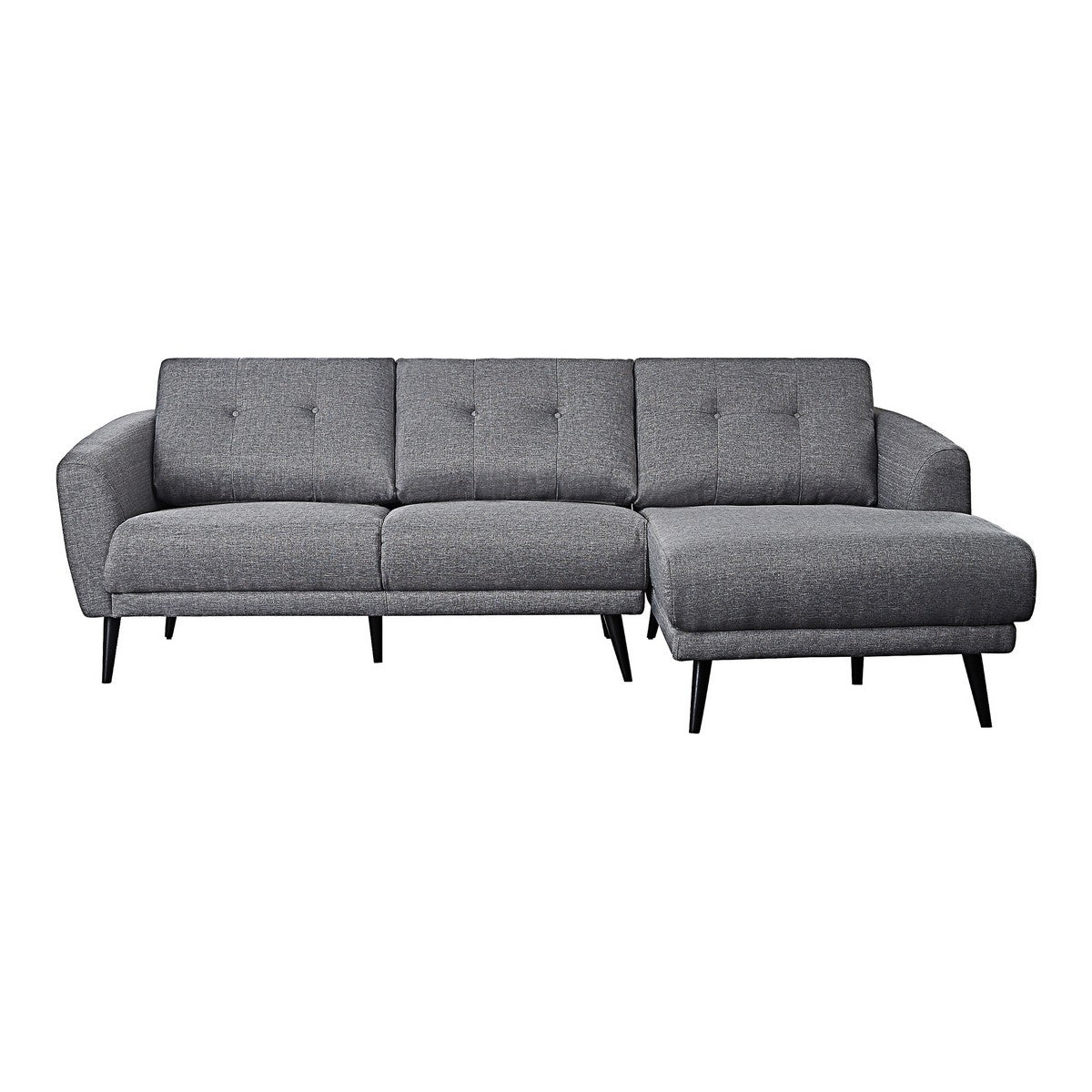 Moe's Home Collection Carson Sectional Grey Right - MT-1020-25-R - Moe's Home Collection - sofa sectionals - Minimal And Modern - 1