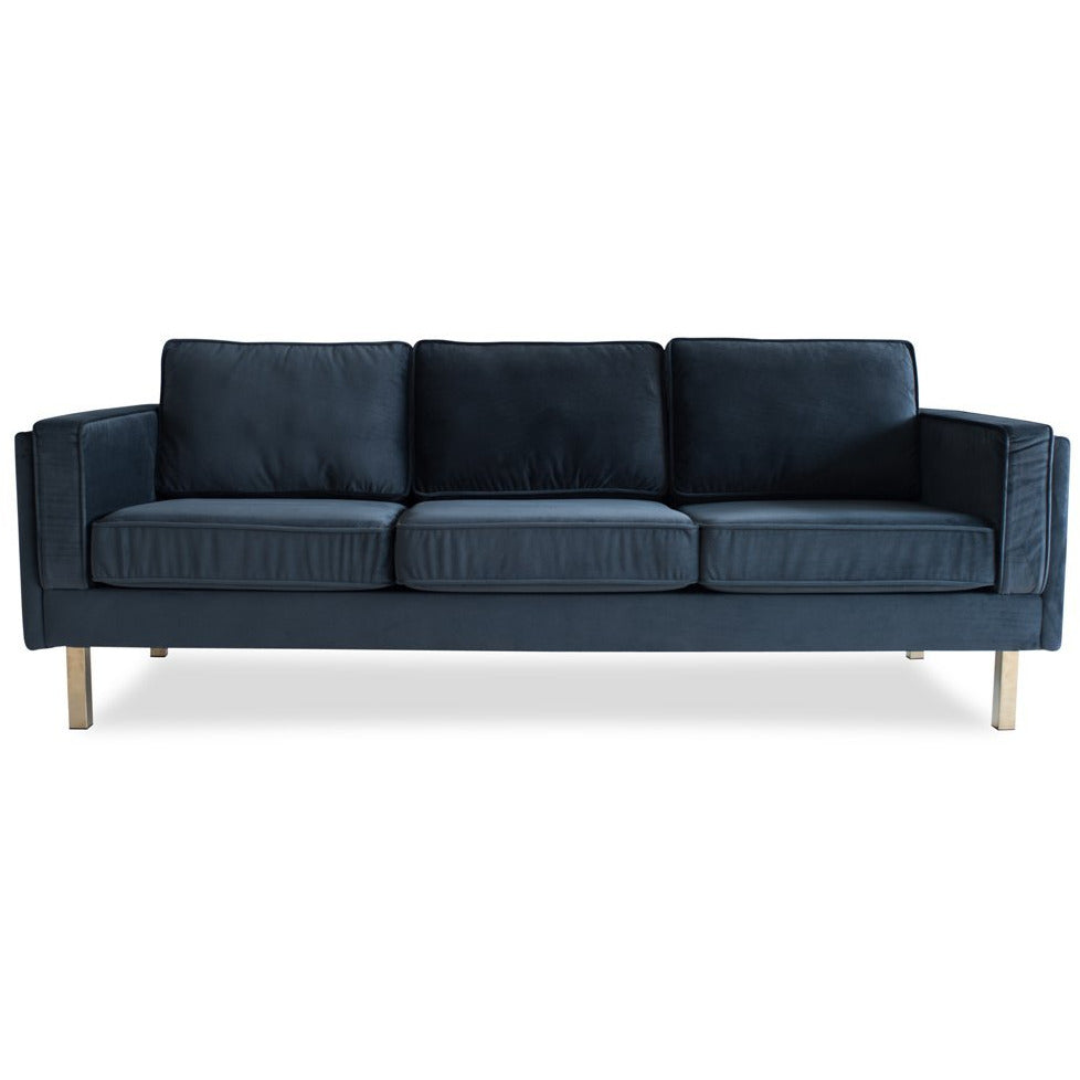 Edloe Finch Lexington Mid-Century Modern Velvet Sofa (Grey)